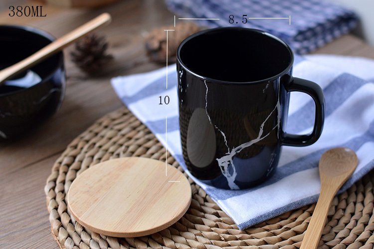 Marble Ceramic Coffee Mug – Black or White