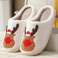 Cozy Reindeer House Slippers | Plush Sherpa Indoor Slippers