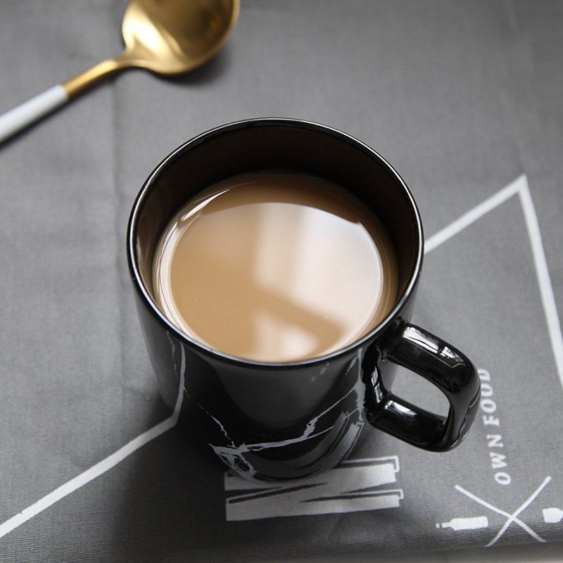 Marble Ceramic Coffee Mug – Black or White