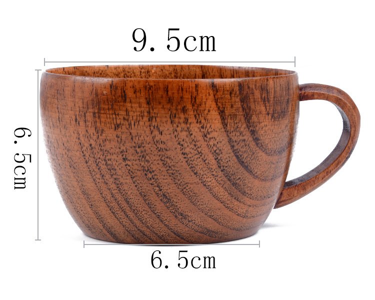 Rustic Morning Wooden Mug and Spoon Set