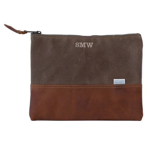 Leather Zipper Pouch